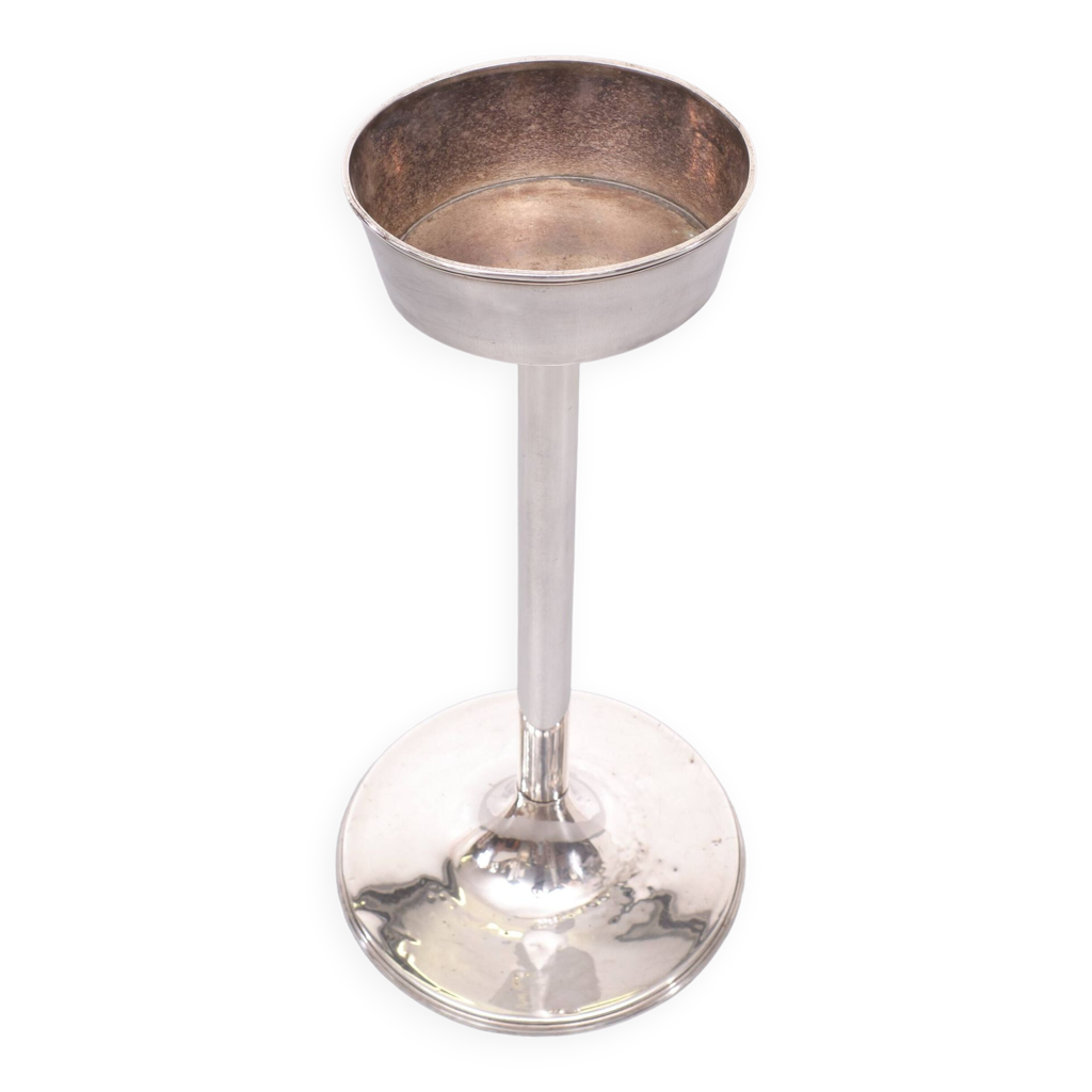 Plat Sur Pied Art Déco – Assiette Douche Plaquée Argent – France 1920-1949