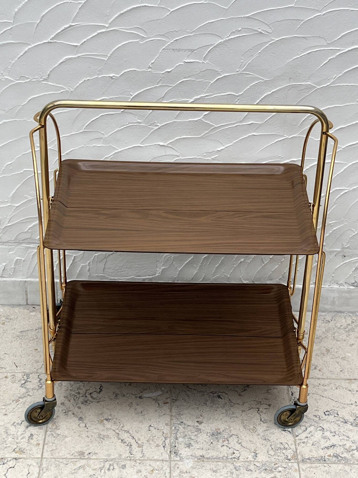 Vintage Golden Folding Table Gerlinol