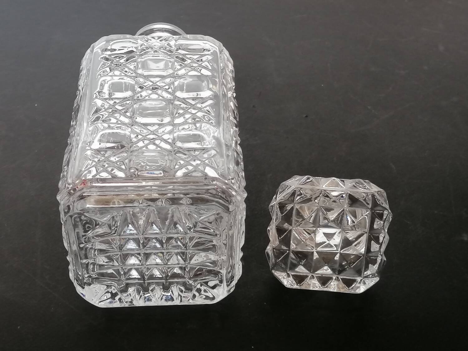Crystal diamond whiskey bottle