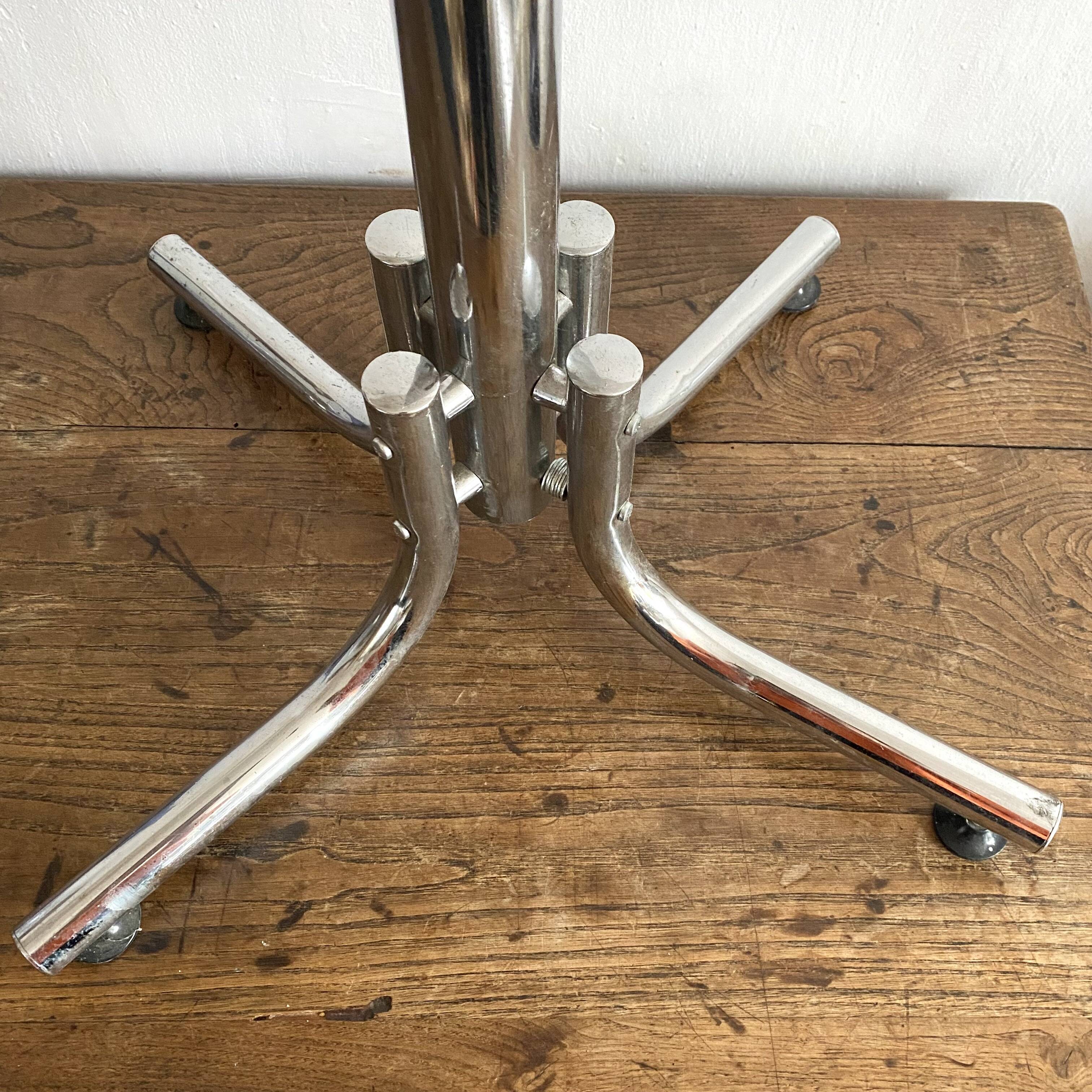 Vintage tubular chrome coat rack, 1970s