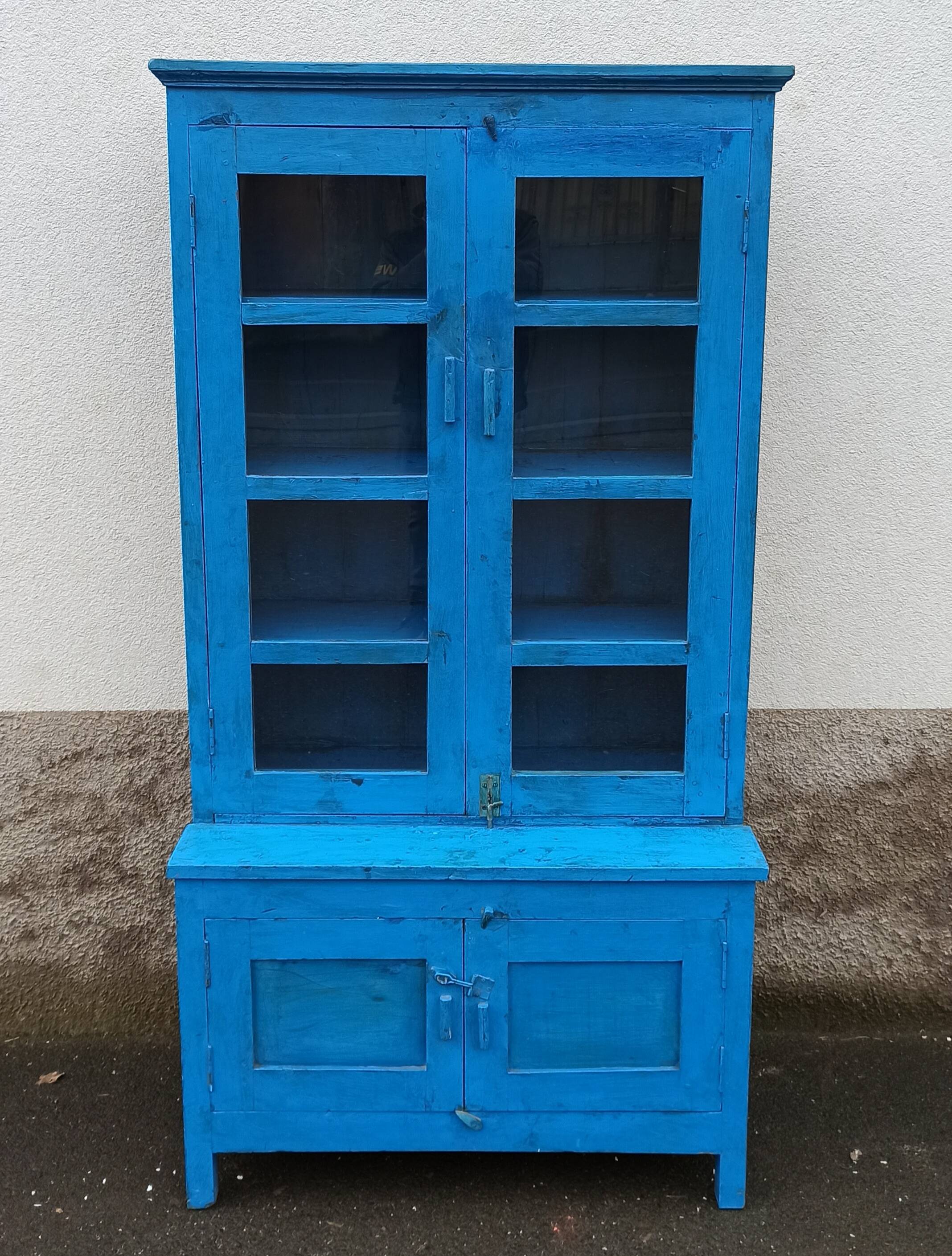 Blue wooden dresser
