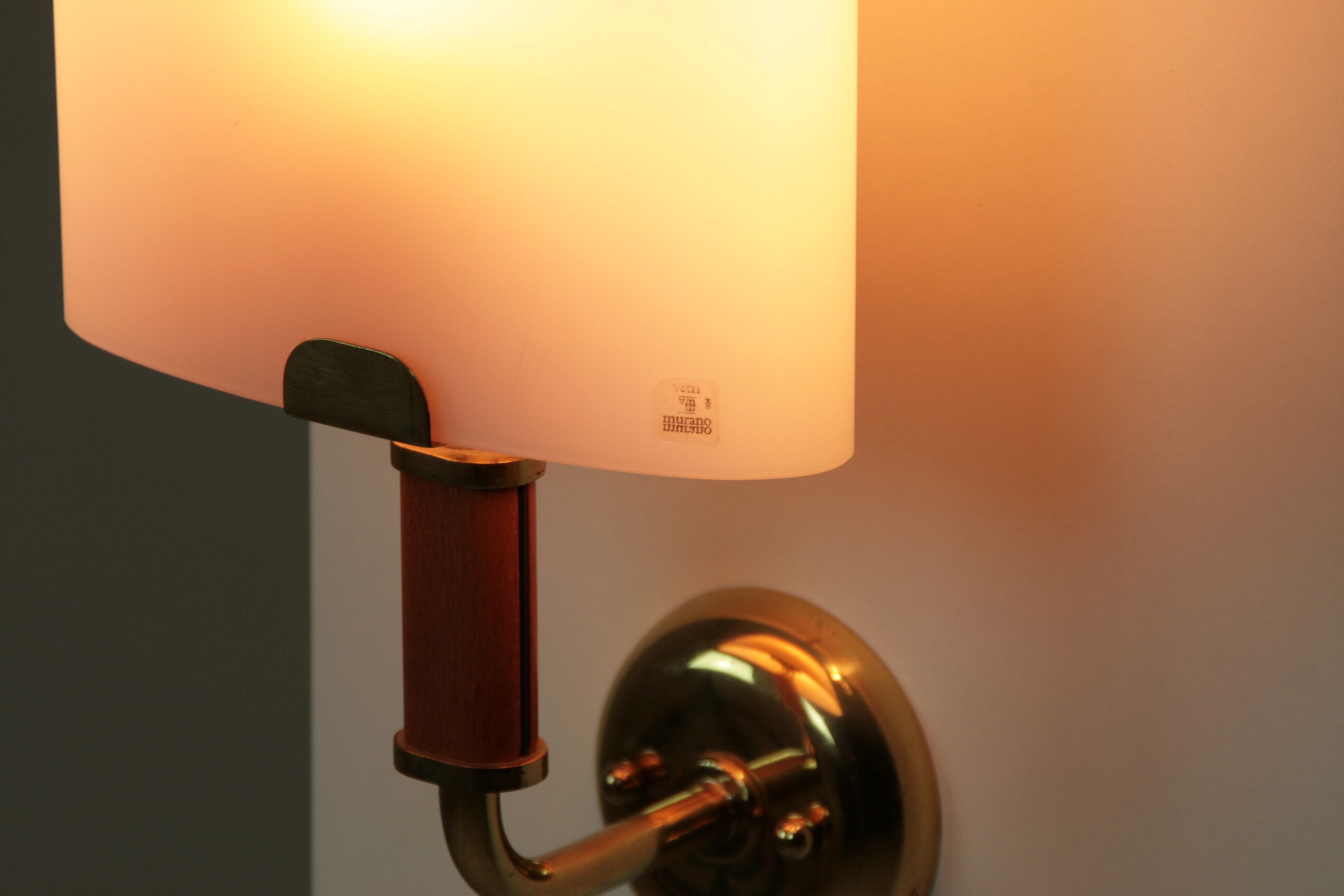 Pair of wall lamps Murano Vetri, Italy 1960s