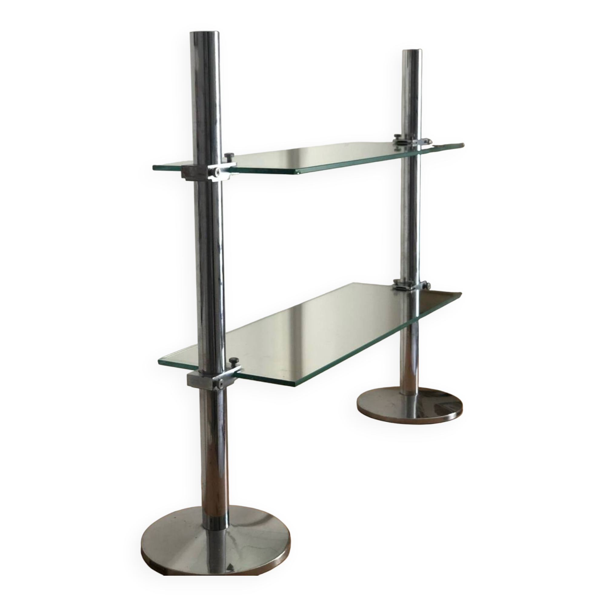 Vitrotub chrome metal shelf on legs
