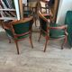 Pair of newly upholstered cabriolet armchairs