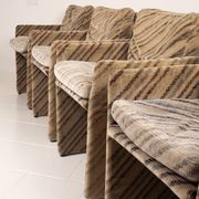 Set of 4 Salpol Armchairs by Angelo Mazzola in collaboration with Missoni