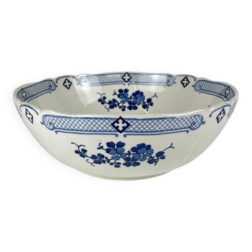 Saladier Terre de Fer KG Lunéville, modele "Jane", bleu, 1890-1915