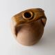 Vintage terracotta amphora vase from the 1930s, handcrafted Italian jug with two handles, fine linear decoration, rustic decoration, gift idea.