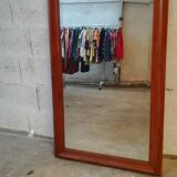 Large old mirror in solid oak
