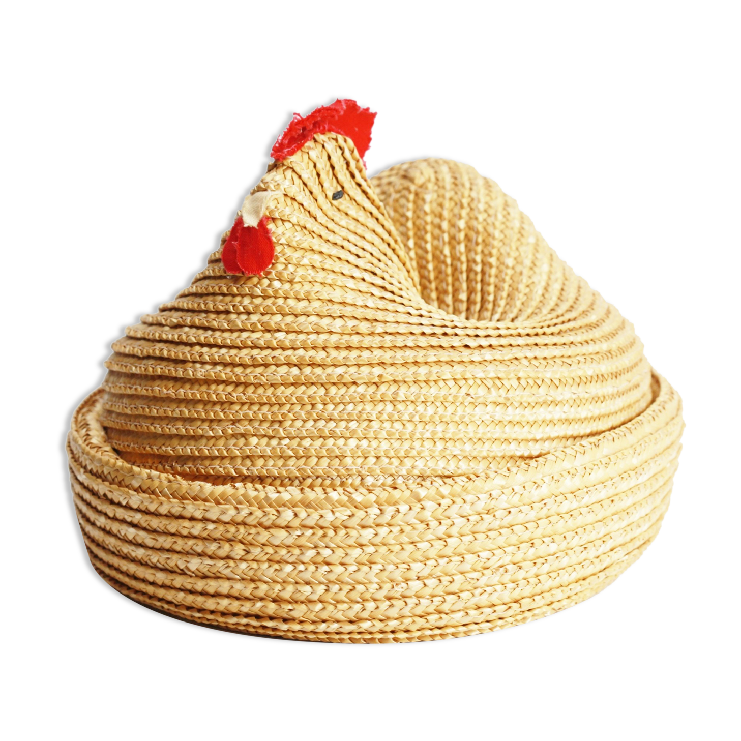 Old wicker chicken basket