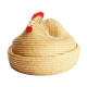 Old wicker chicken basket