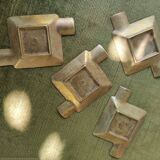 Set of 5 brass ashtrays