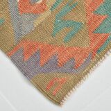 Tapis Kilim Anatolien Vintage – Tissé Main, Motifs Géométriques, 163x290 Cm