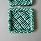2 slip coasters, 1960s