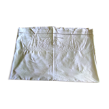 Old drapework and embroidered with 2 flowers and a butterfly