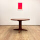 Round Mid Century Dining Table made out of massice teak wood, Denmark, 1970s