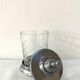 Art-deco candy maker in glass and silver metal