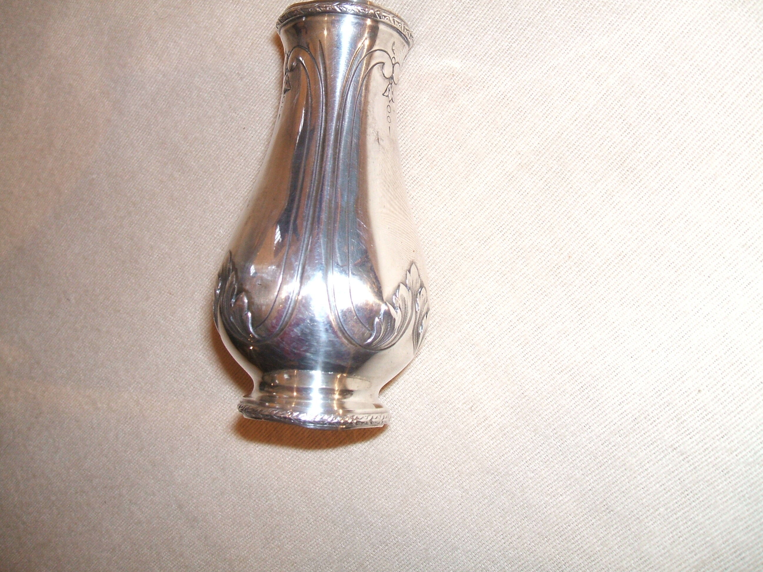 Small solid silver vase