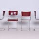 Czech Bauhaus Chrome Dining Table and Chairs attributed to Hynek Gottwald, 1930s, Set of 5