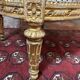 Large cabriolet armchair in Louis XVI style with gilded wood.