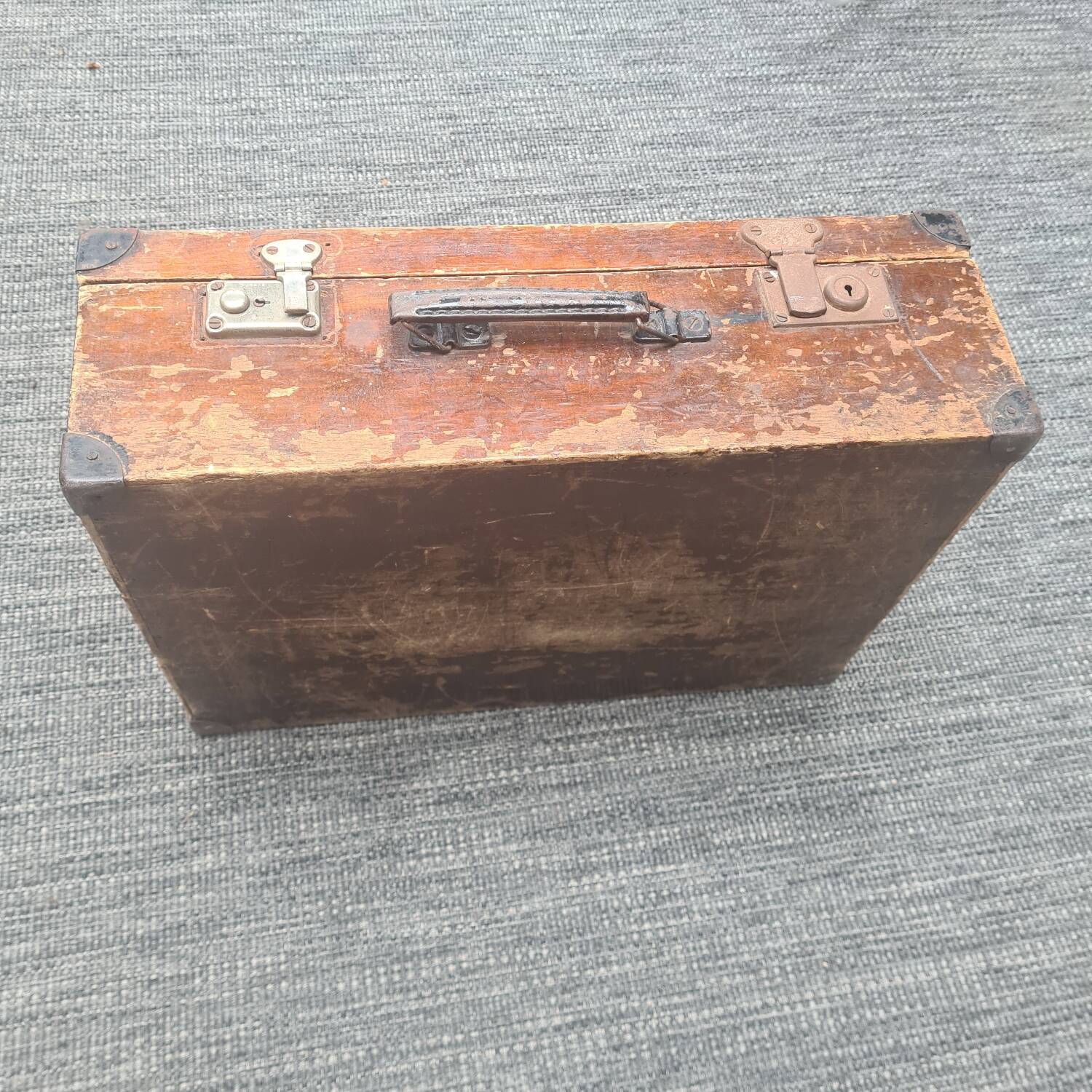 Old wooden suitcase