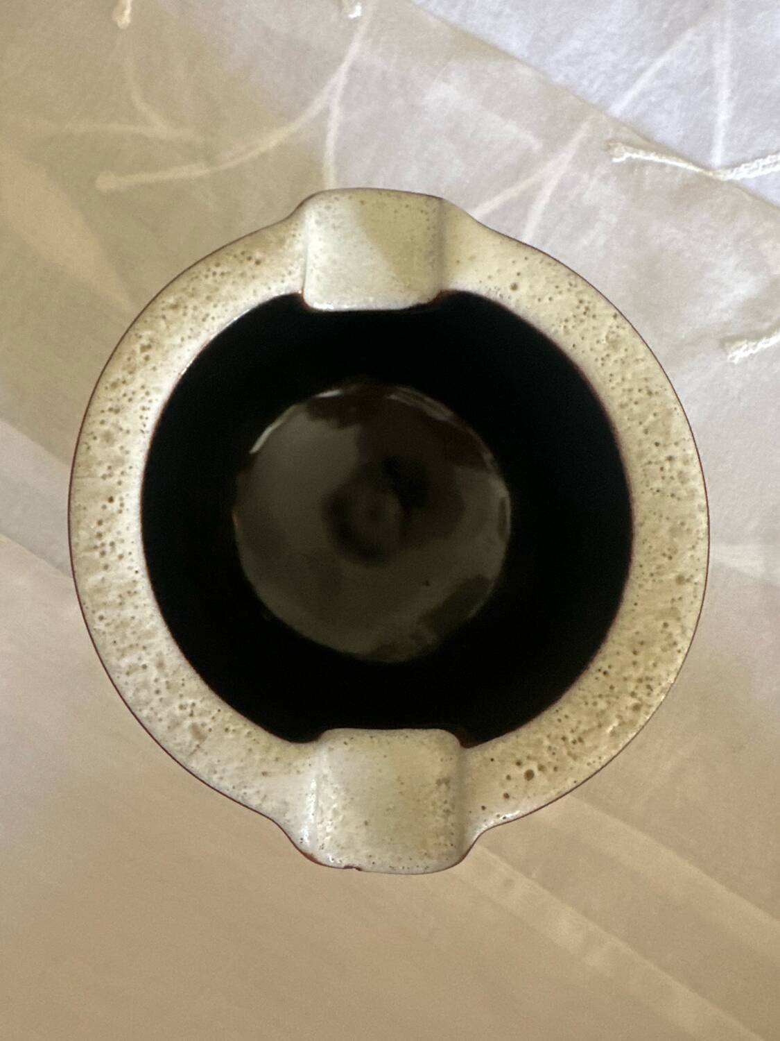 Two-Coloured Lava Ceramic Ashtray Design by Jaap Ravelli Scandinavian Vintage