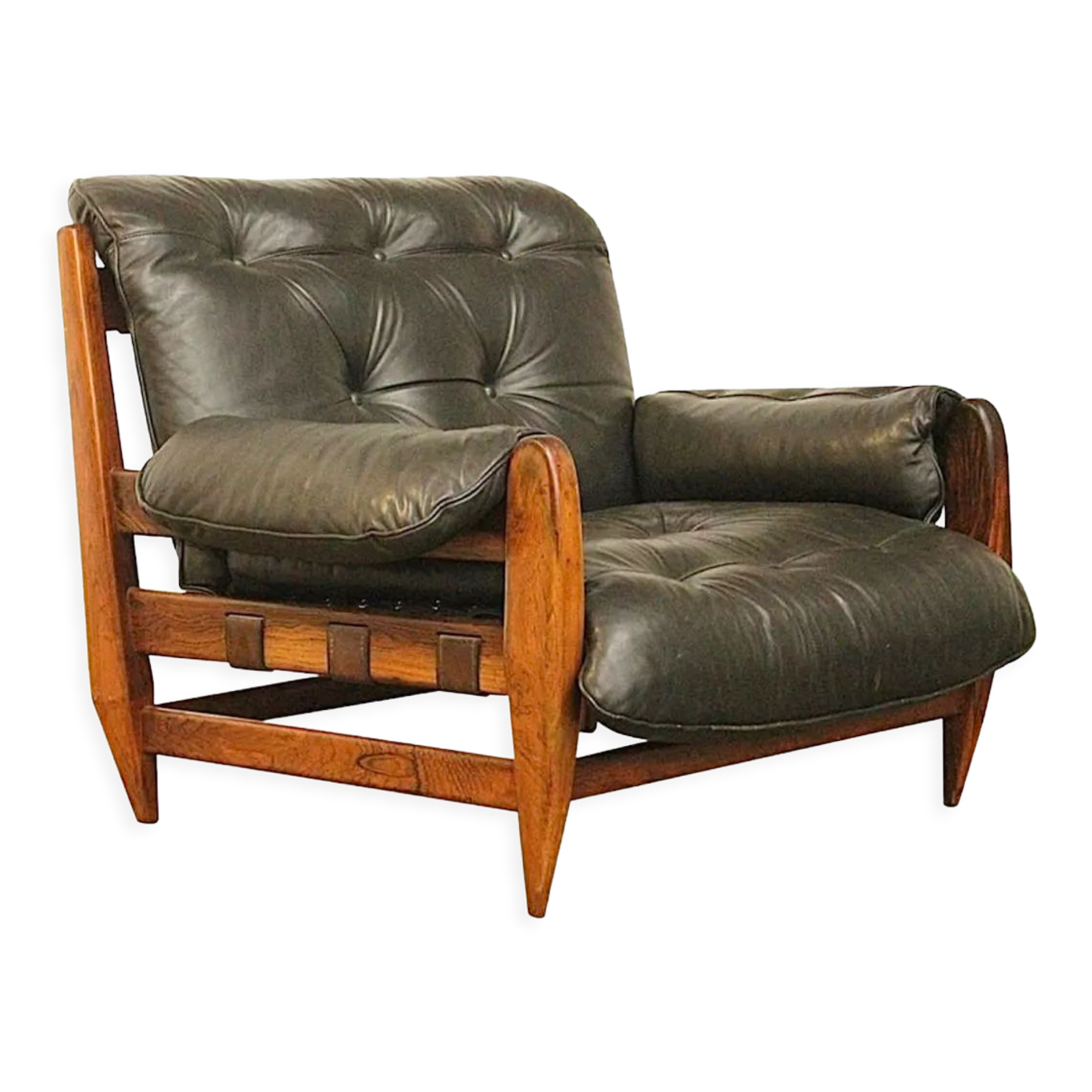 Fauteuil par Jean Gillon Rodeio pour Italma Wood Art