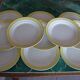 11 assiettes jaune KG Lunéville france