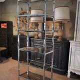 1970 chrome metal design shelf