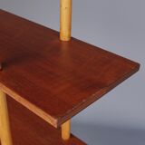 Dutch teak & birch shelving unit