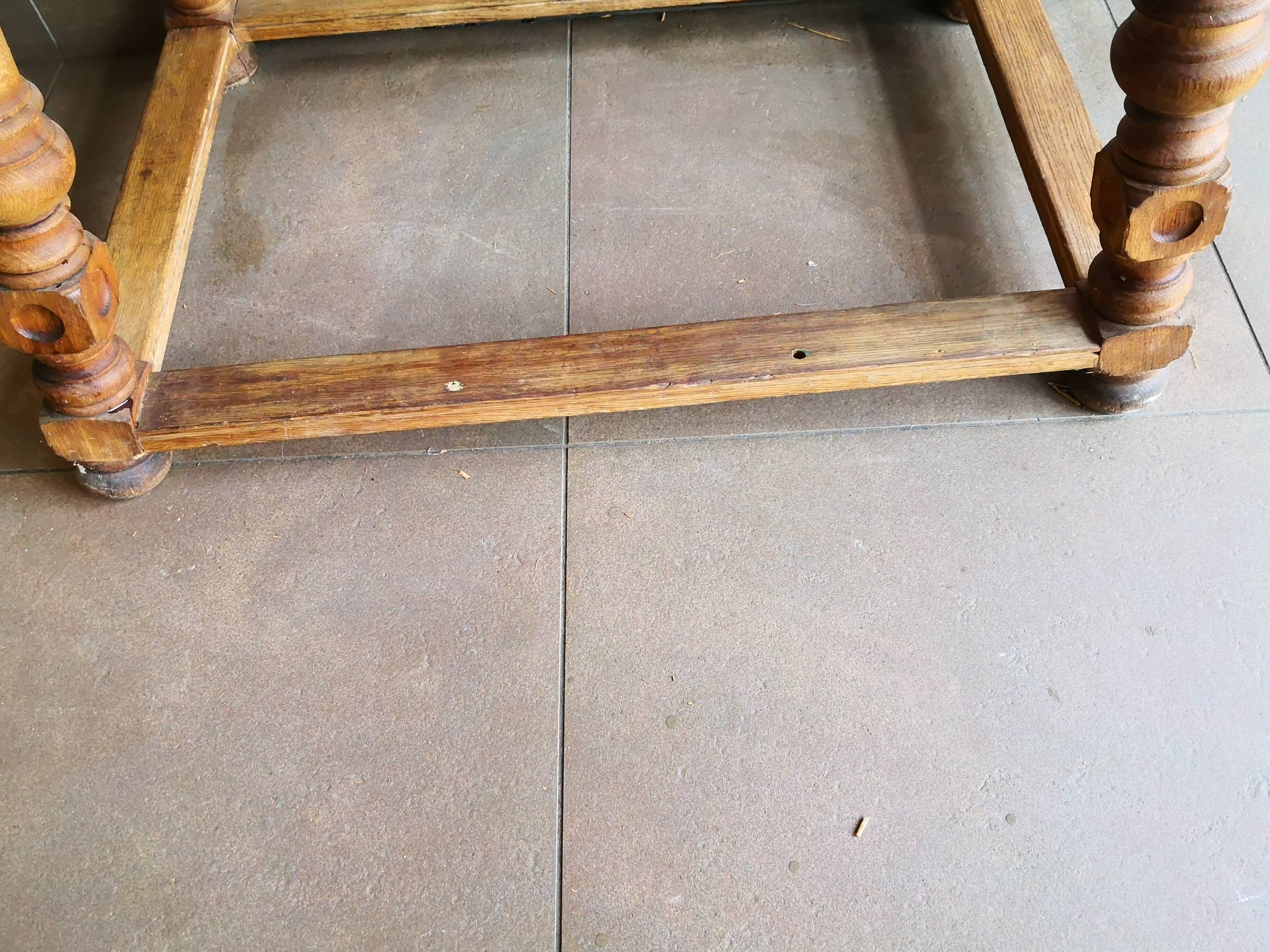 Old country desk feet turned