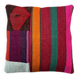 Vintage turkish kilim cushion cover , 40 x 40 cm