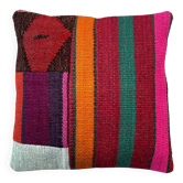 Vintage turkish kilim cushion cover , 40 x 40 cm