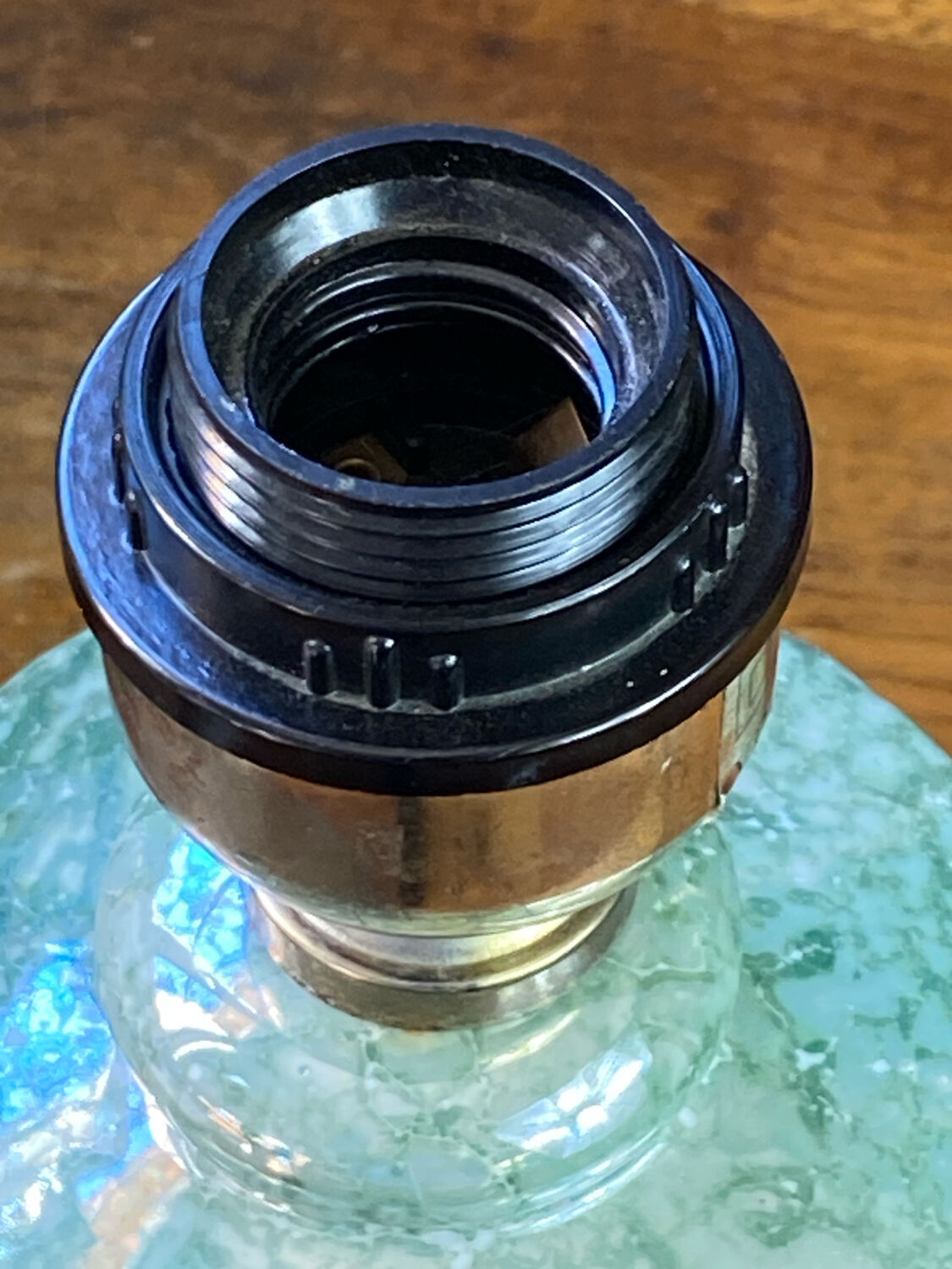 Marbled porcelain lamp base