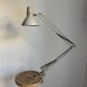 Lampe vintage 1970 d'architecte Ledu gris perle bureau - 80cm