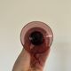 Set of 6 purple bubble glass glasses signed Biot – mouth-blown