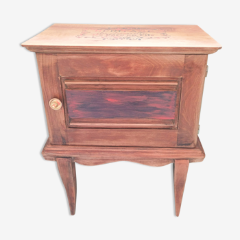 Old bedside table in solid wood