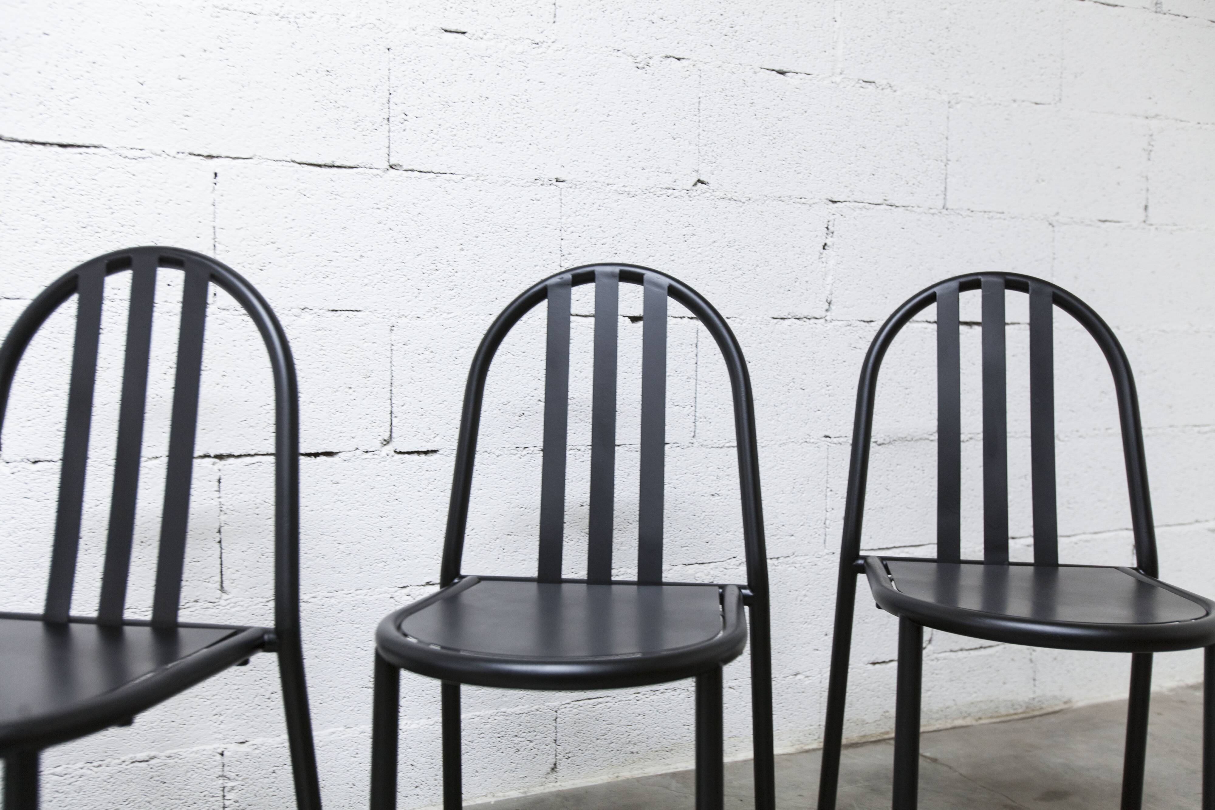 Set of 6 "202" model chairs by Robert Mallet Stevens 1980
