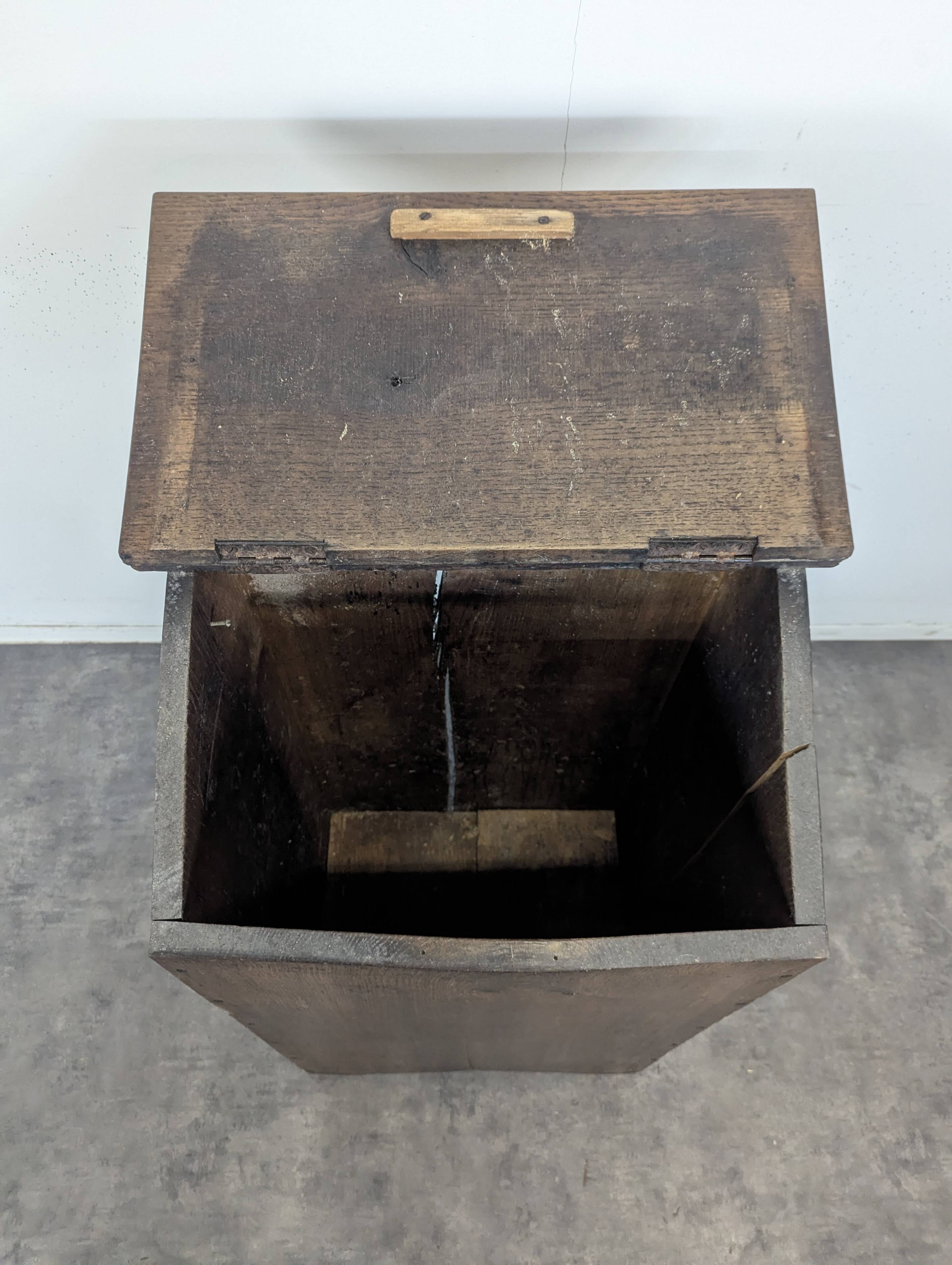 Solid oak bread box