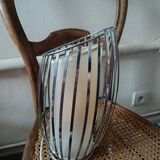 Chromed metal lamp with cylinders