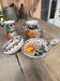 Set of 4 pieces La Roue Vallauris – 2 vases and 2 pans – ceramic v
