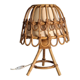 Vintage bamboo bedside lamp