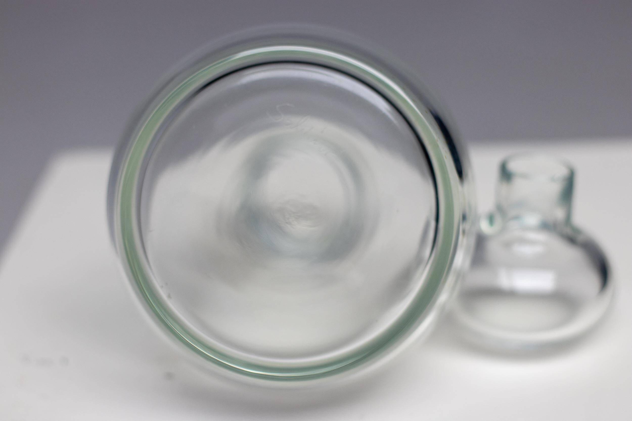 Murano glass bottle, hand-blown, Elegant Design, Italy, 1977