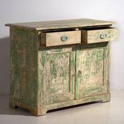 Old bedroom chest of drawers with green tones (c.1920) #8
