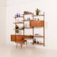 Danish mid century teak wall unit, 1960s