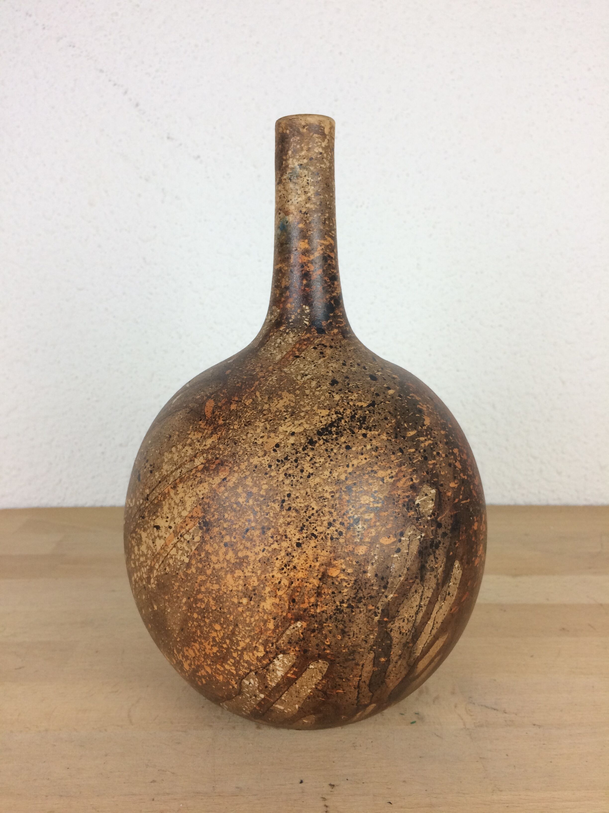 Ceramic ball vase signed Gerhard Liebenthron, 70s