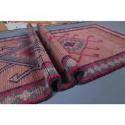 Vintage Turkish hand-knotted runner rug 84x353