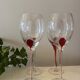 Luminarc Pop Art Red Drip Wine Glasses