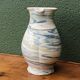 Water jug, signed, blue and white scrolls