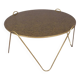 Circular coffee table in gilded eglomisé glass and brass, Italy 1960s.