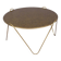 Circular coffee table in gilded eglomisé glass and brass, Italy 1960s.